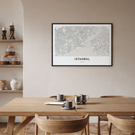Istanbul Map Landscape Poster