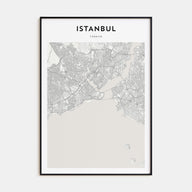 Istanbul Map Portrait Poster