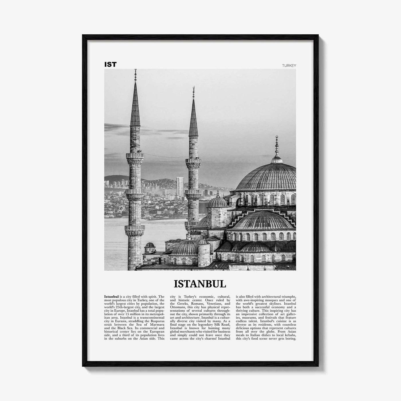 Istanbul Print Black and White No 1, Istanbul Wall Art, Istanbul Poster, Istanbul Photo, Turkey, İstanbul, Türkiye, Turkish