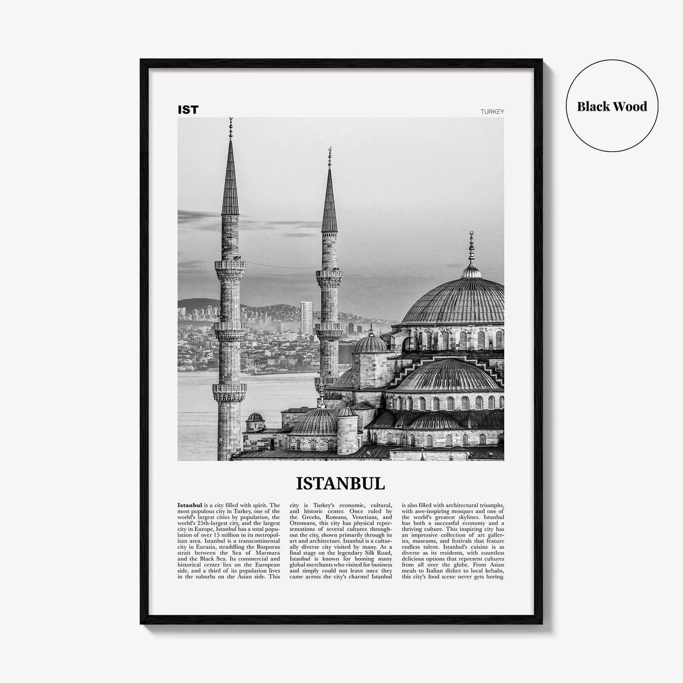 Istanbul Print Black and White No 1, Istanbul Wall Art, Istanbul Poster, Istanbul Photo, Turkey, İstanbul, Türkiye, Turkish