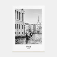 Italy Portrait B&W No 2 Poster