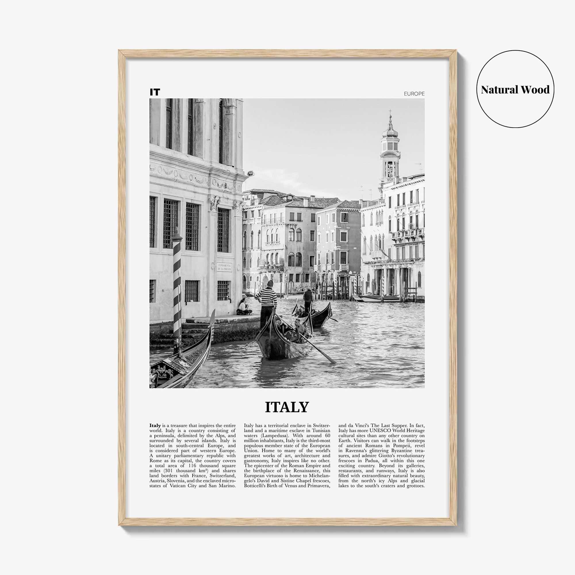 Italy Print Black and White No 1, Italy Wall Art, Italy Poster, Italy Photo, Italy Decor, Italia, Italian, L'Italia, Repubblica Italiana