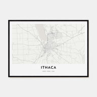 Ithaca Map Landscape Poster
