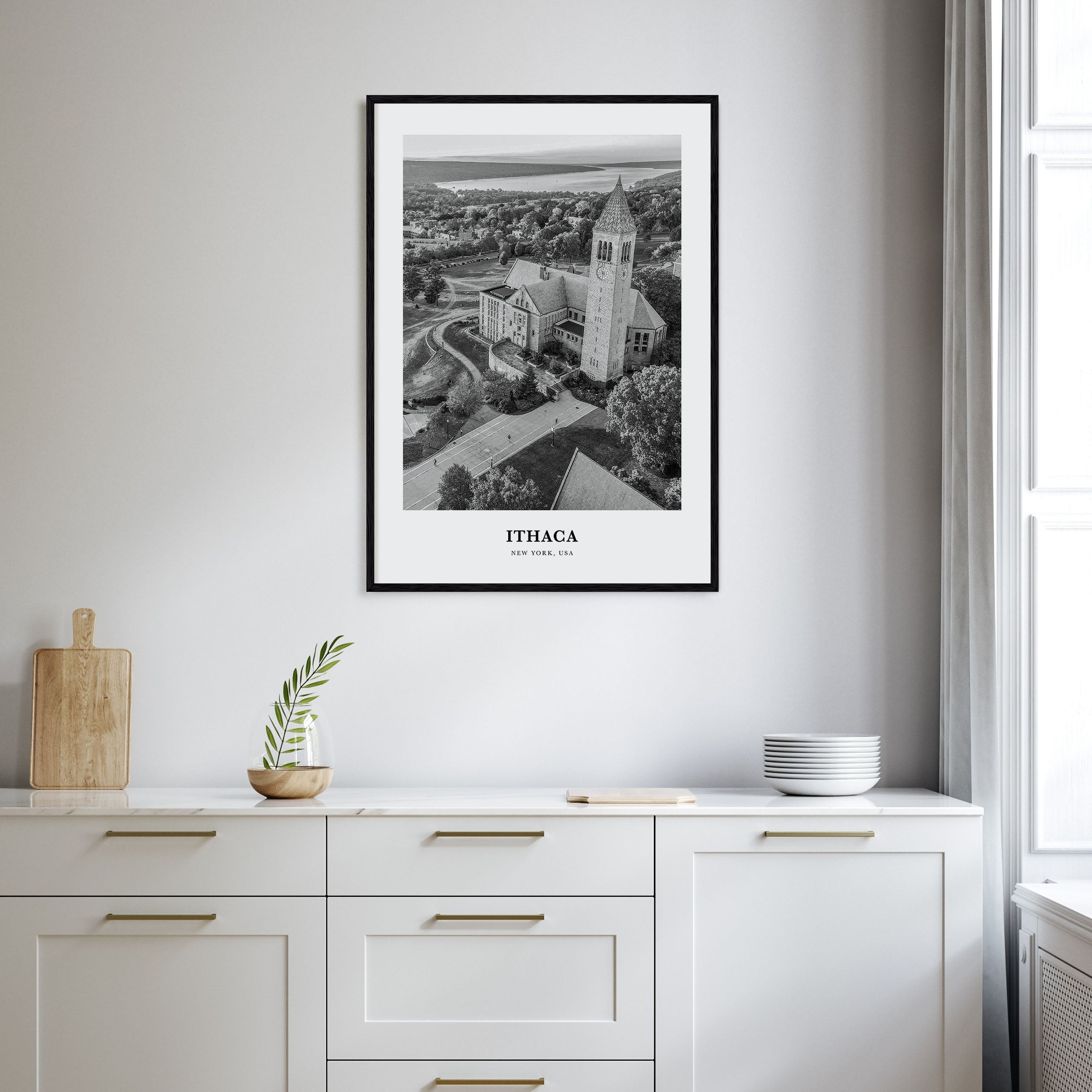 Ithaca Portrait B&W Poster