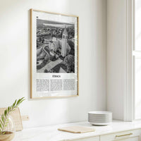 Ithaca Print Black and White, Ithaca Wall Art, Ithaca Poster, Ithaca Photo, Ithaca Wall Décor, New York, USA, United States, North America