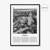 Ithaca Print Black and White, Ithaca Wall Art, Ithaca Poster, Ithaca Photo, Ithaca Wall Décor, New York, USA, United States, North America