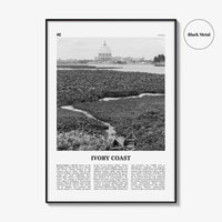 Ivory Coast Print Black and White, Ivory Coast Wall Art, Ivory Coast Poster, Ivory Coast Photo, Ivory Coast Wall Décor, Ivory Map, Africa