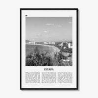 Ixtapa Print Black and White, Ixtapa Wall Art, Ixtapa Poster, Ixtapa Photo, Ixtapa Wall Décor, Ixtapa Map, Mexico