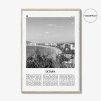 Ixtapa Print Black and White, Ixtapa Wall Art, Ixtapa Poster, Ixtapa Photo, Ixtapa Wall Décor, Ixtapa Map, Mexico