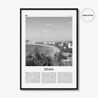 Ixtapa Print Black and White, Ixtapa Wall Art, Ixtapa Poster, Ixtapa Photo, Ixtapa Wall Décor, Ixtapa Map, Mexico
