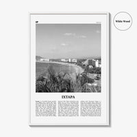 Ixtapa Print Black and White, Ixtapa Wall Art, Ixtapa Poster, Ixtapa Photo, Ixtapa Wall Décor, Ixtapa Map, Mexico