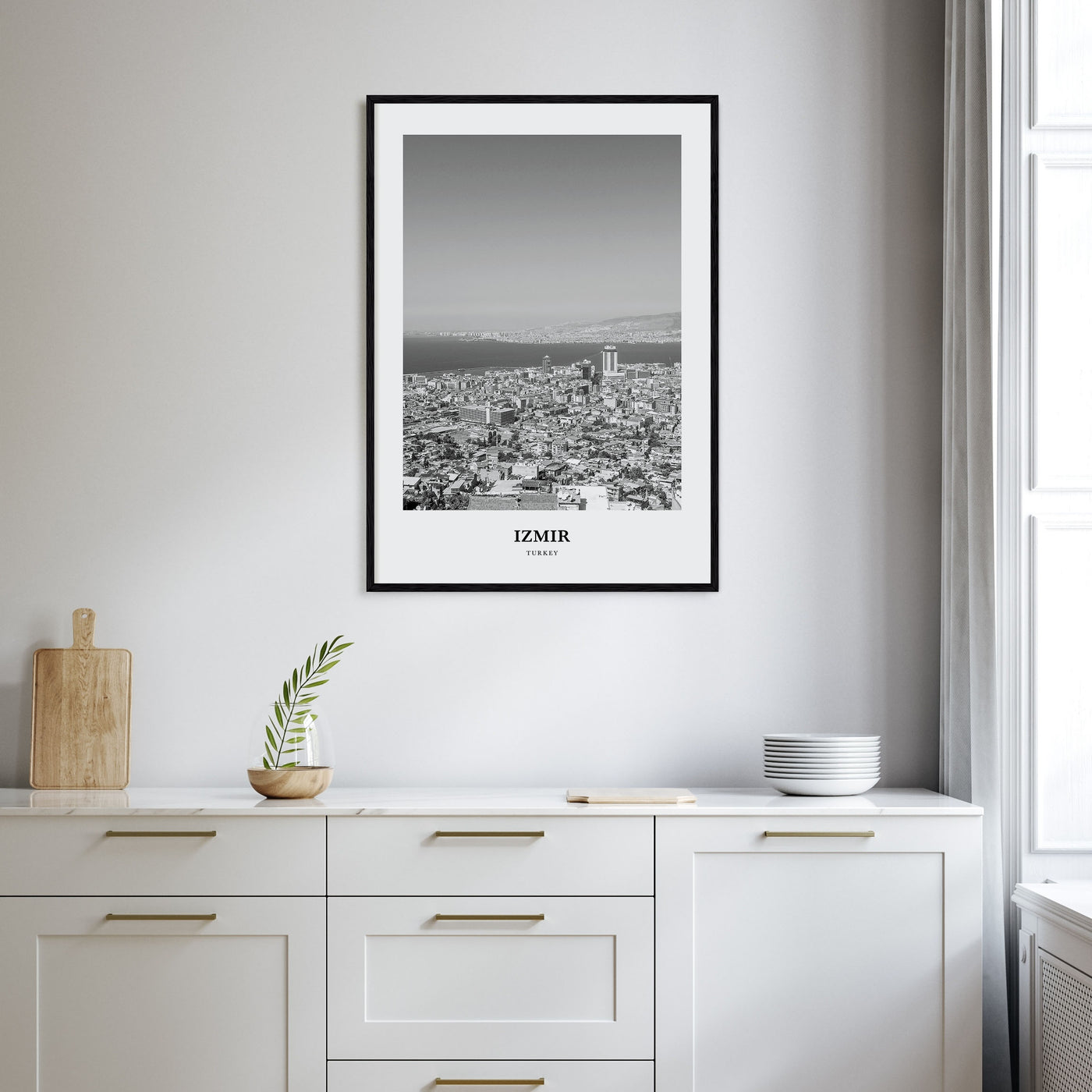 Izmir Portrait B&W Poster