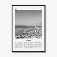 Izmir Print Black and White, Izmir Wall Art, Izmir Poster, Izmir Photo, Izmir Wall Décor, İzmir, Turkey, Aegean
