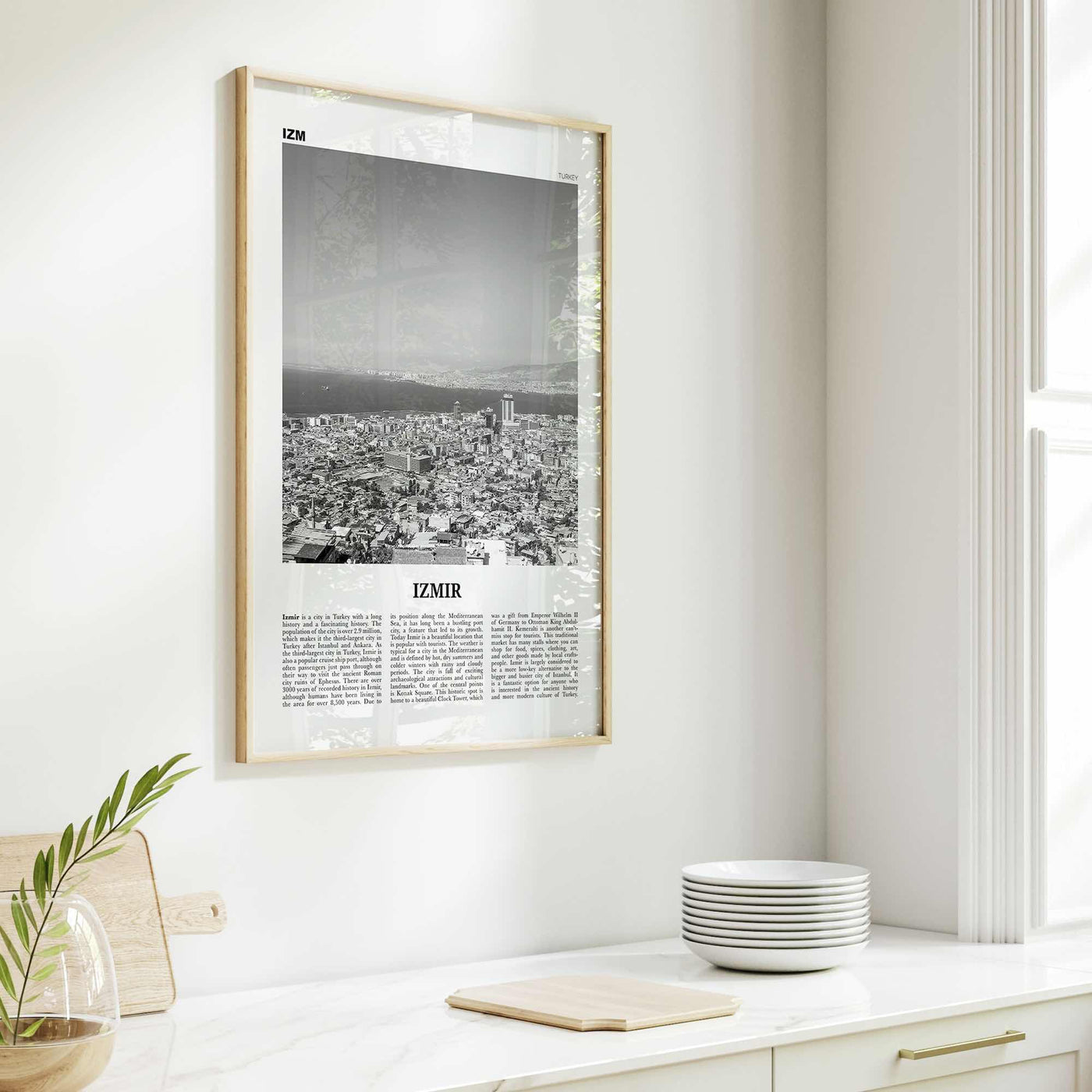 Izmir Print Black and White, Izmir Wall Art, Izmir Poster, Izmir Photo, Izmir Wall Décor, İzmir, Turkey, Aegean