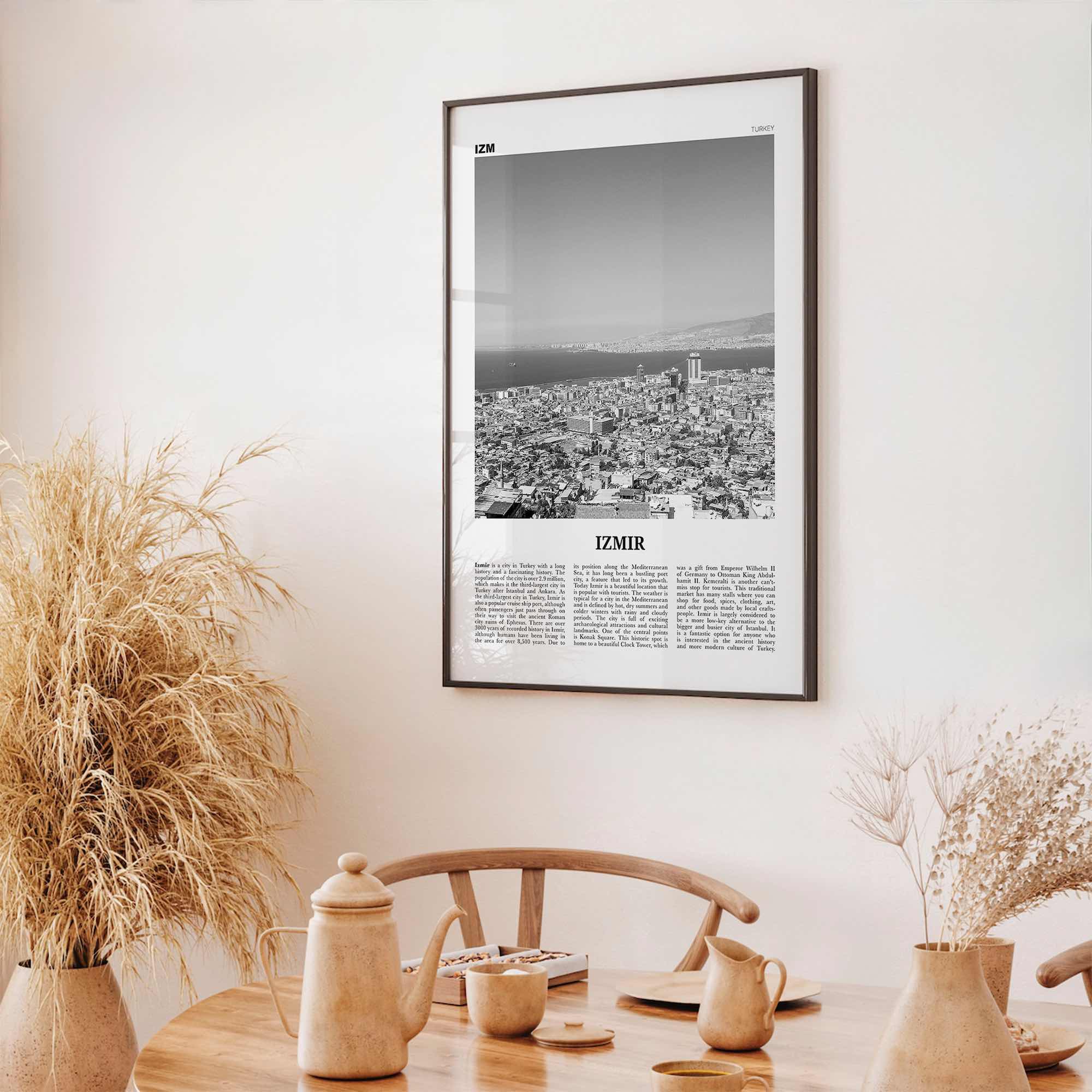 Izmir Print Black and White, Izmir Wall Art, Izmir Poster, Izmir Photo, Izmir Wall Décor, İzmir, Turkey, Aegean