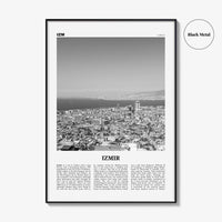 Izmir Print Black and White, Izmir Wall Art, Izmir Poster, Izmir Photo, Izmir Wall Décor, İzmir, Turkey, Aegean