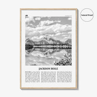 Jackson Hole Print Black and White, Jackson Hole Wall Art, Jackson Hole Poster, Jackson Hole Photo, Wyoming, USA, United States
