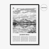 Jackson Hole Print Black and White, Jackson Hole Wall Art, Jackson Hole Poster, Jackson Hole Photo, Wyoming, USA, United States