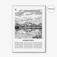 Jackson Hole Print Black and White, Jackson Hole Wall Art, Jackson Hole Poster, Jackson Hole Photo, Wyoming, USA, United States