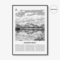 Jackson Hole Print Black and White, Jackson Hole Wall Art, Jackson Hole Poster, Jackson Hole Photo, Wyoming, USA, United States