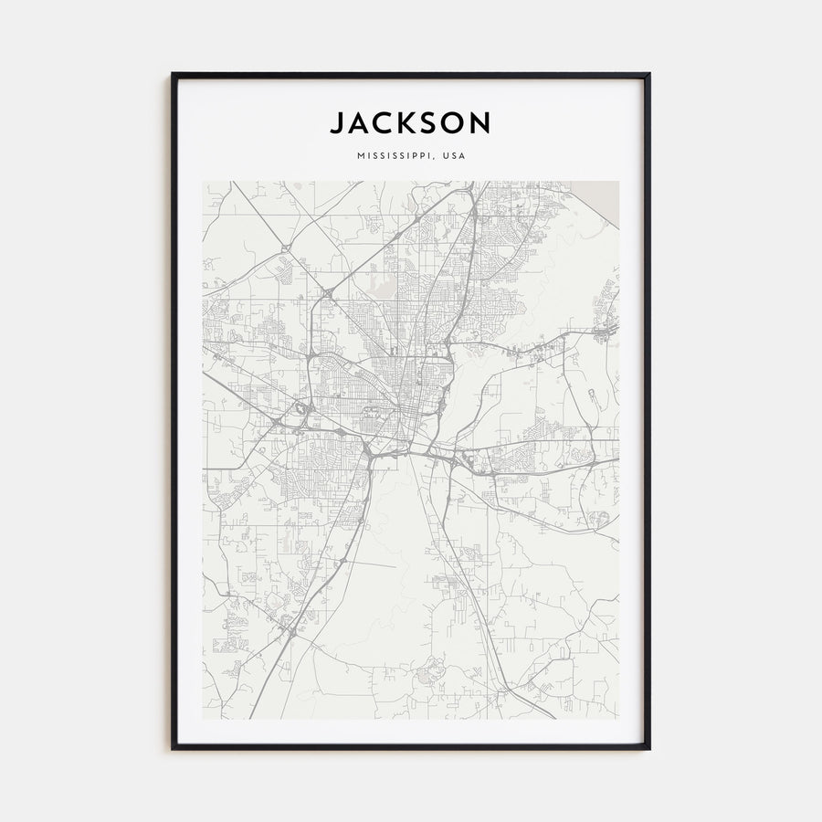 Jackson, Mississippi Map Portrait Poster