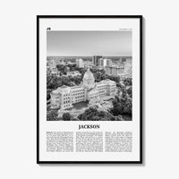 Jackson Print Black and White Mississippi No 1, Jackson Wall Art, Jackson Poster, Jackson Photo, Jackson Map, United States