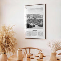 Jackson Print Black and White Wyoming, Jackson Wall Art, Jackson Poster, Jackson Photo, Jackson Map, United States