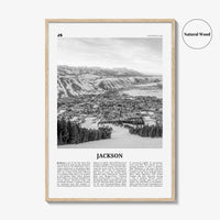 Jackson Print Black and White Wyoming, Jackson Wall Art, Jackson Poster, Jackson Photo, Jackson Map, United States