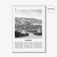 Jackson Print Black and White Wyoming, Jackson Wall Art, Jackson Poster, Jackson Photo, Jackson Map, United States