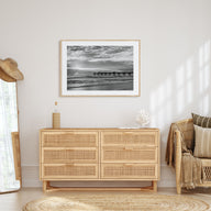 Jacksonville Beach Landscape B&W Poster