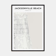 Jacksonville Beach Map Portrait Poster