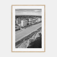 Jacksonville Beach Photo B&W Poster