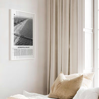 Jacksonville Beach Print Black and White, Jacksonville Beach Wall Art, Jacksonville Beach Poster, Jacksonville Beach Photo, Florida, USA