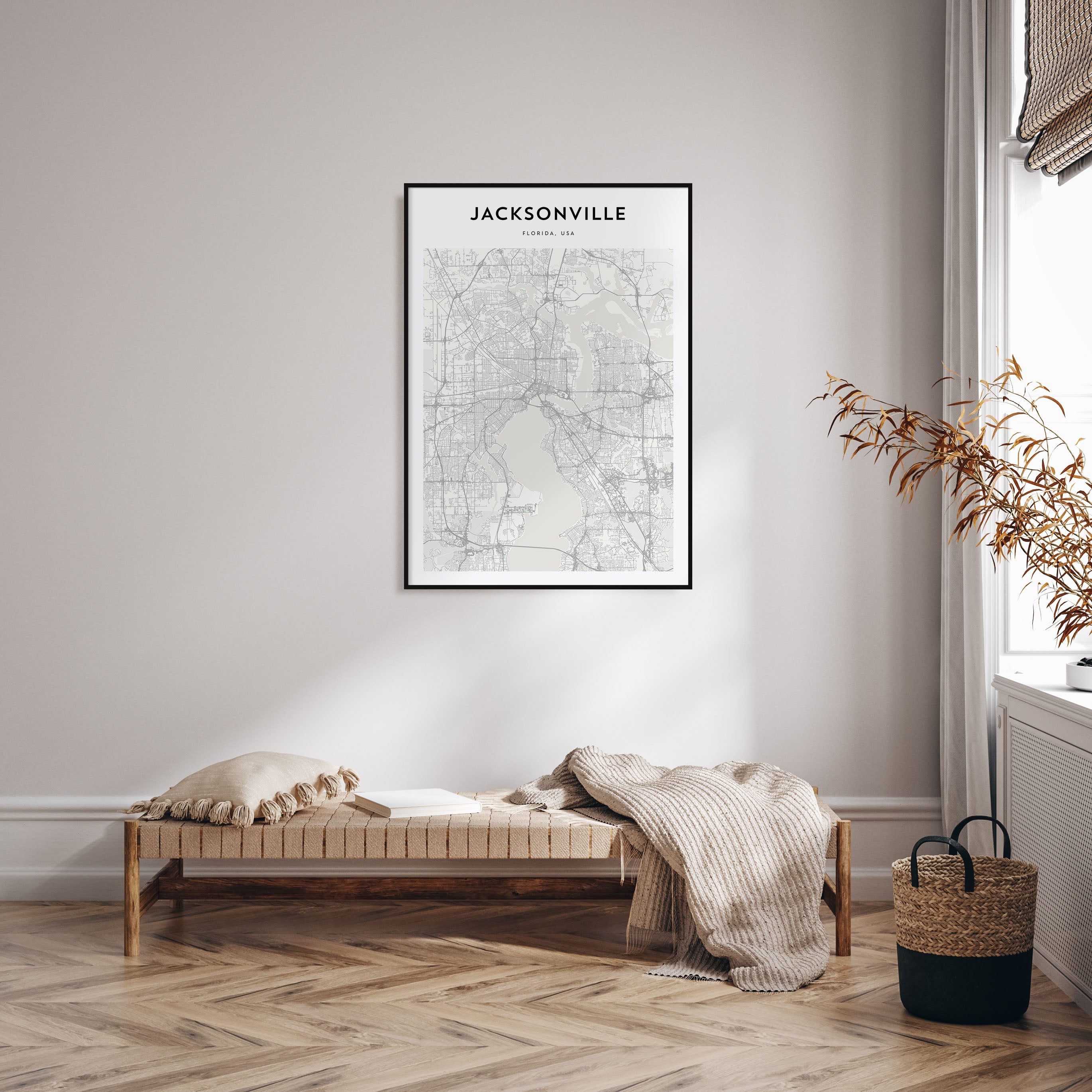 Jacksonville Map Portrait Poster