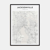 Jacksonville Map Portrait Poster
