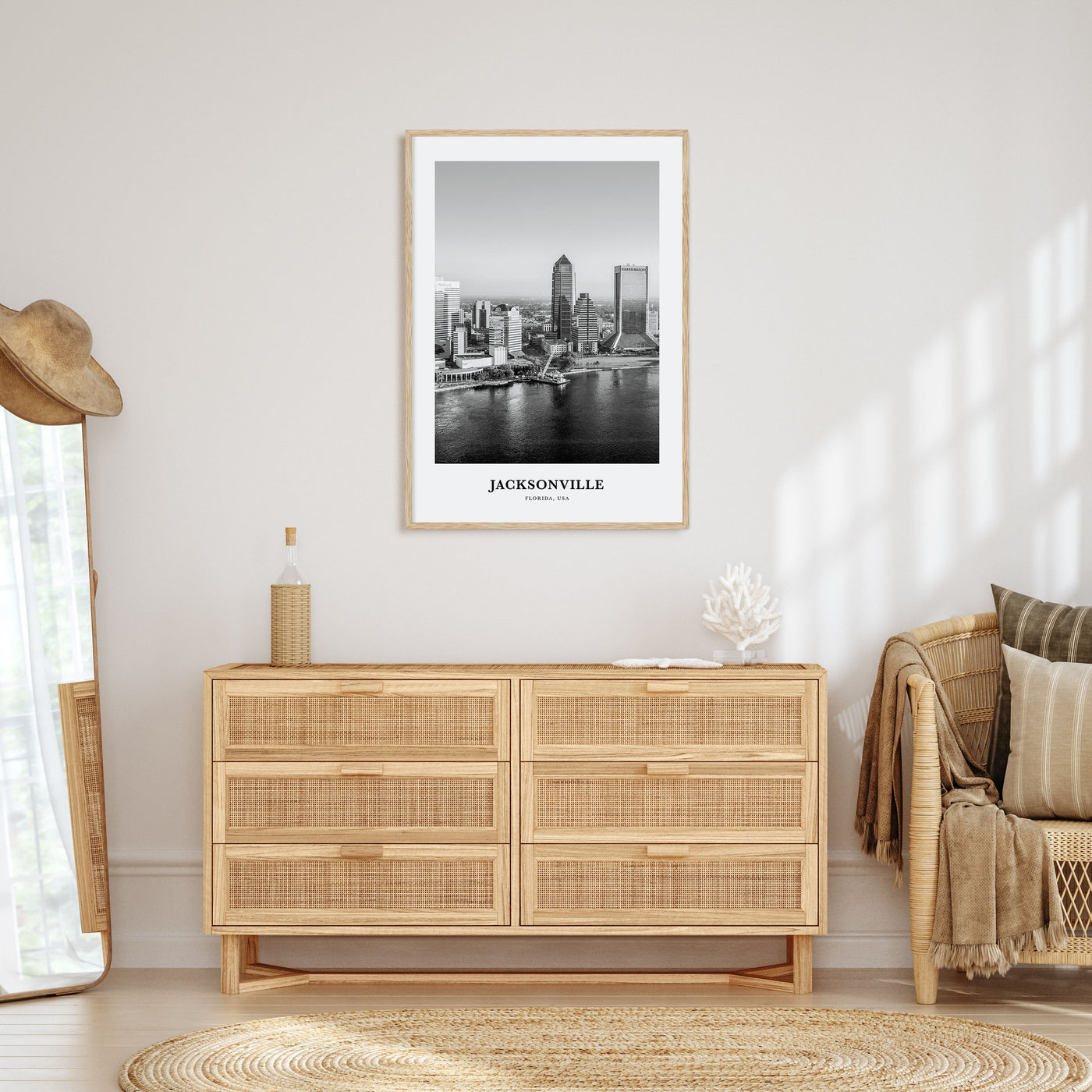 Jacksonville Portrait B&W No 3 Poster