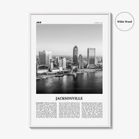 Jacksonville Print Black and White No 1, Jacksonville Wall Art, Jacksonville Poster, North Carolina, USA, United States, North America