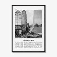 Jacksonville Print Black and White No 2, Jacksonville Wall Art, Jacksonville Poster, North Carolina, USA, United States, North America
