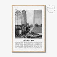 Jacksonville Print Black and White No 2, Jacksonville Wall Art, Jacksonville Poster, North Carolina, USA, United States, North America
