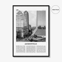 Jacksonville Print Black and White No 2, Jacksonville Wall Art, Jacksonville Poster, North Carolina, USA, United States, North America