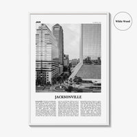 Jacksonville Print Black and White No 2, Jacksonville Wall Art, Jacksonville Poster, North Carolina, USA, United States, North America