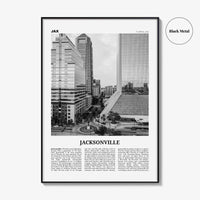 Jacksonville Print Black and White No 2, Jacksonville Wall Art, Jacksonville Poster, North Carolina, USA, United States, North America