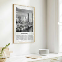 Jacksonville Print Black and White No 3, Jacksonville Wall Art, Jacksonville Poster, North Carolina, USA, United States, North America