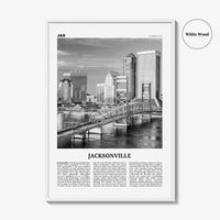 Jacksonville Print Black and White No 3, Jacksonville Wall Art, Jacksonville Poster, North Carolina, USA, United States, North America