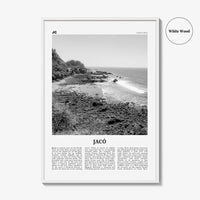 Jaco Print Black and White, Jaco Wall Art, Jaco Poster, Jaco Photo, Jaco Wall Décor, Jaco Map, Costa Rica