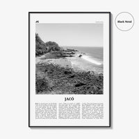 Jaco Print Black and White, Jaco Wall Art, Jaco Poster, Jaco Photo, Jaco Wall Décor, Jaco Map, Costa Rica