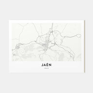 Jaen Map Landscape Poster