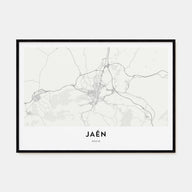 Jaen Map Landscape Poster
