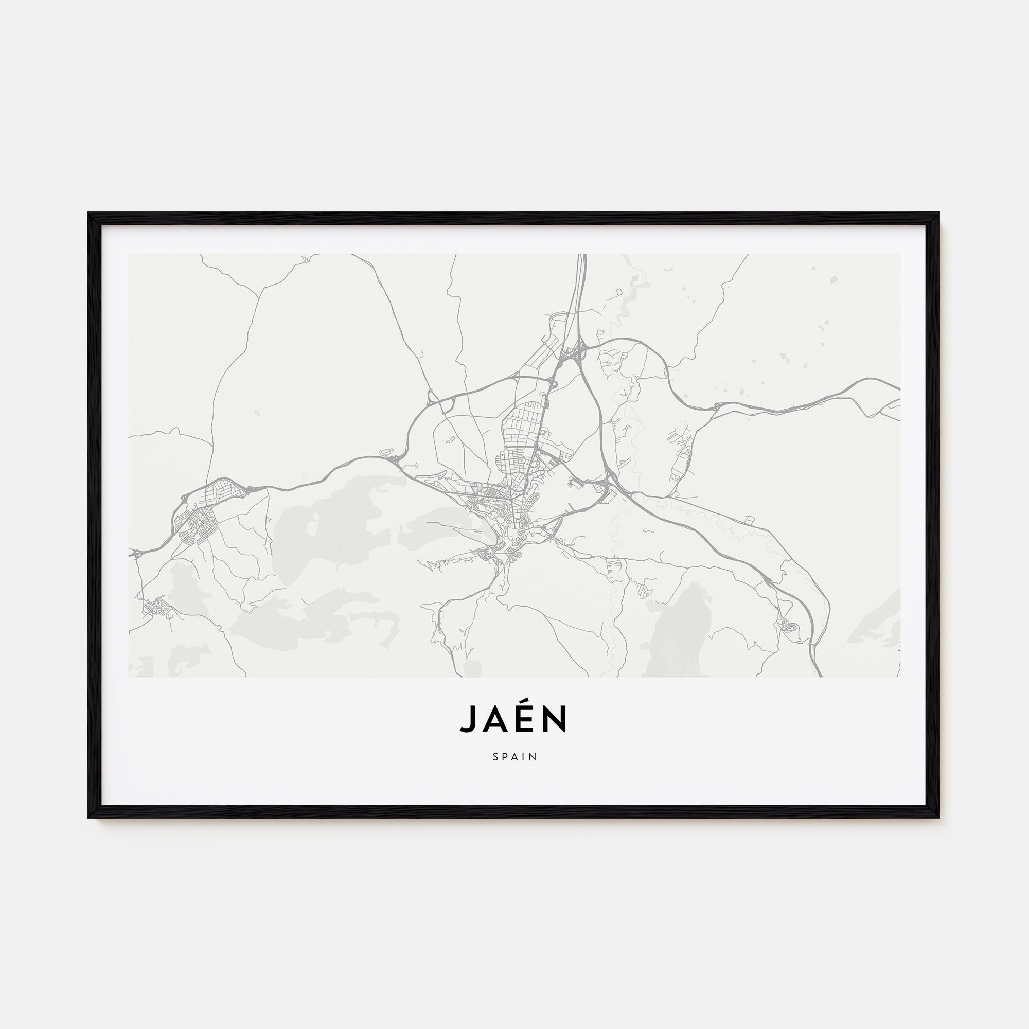 Jaen Map Landscape Poster