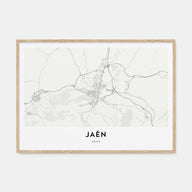 Jaen Map Landscape Poster